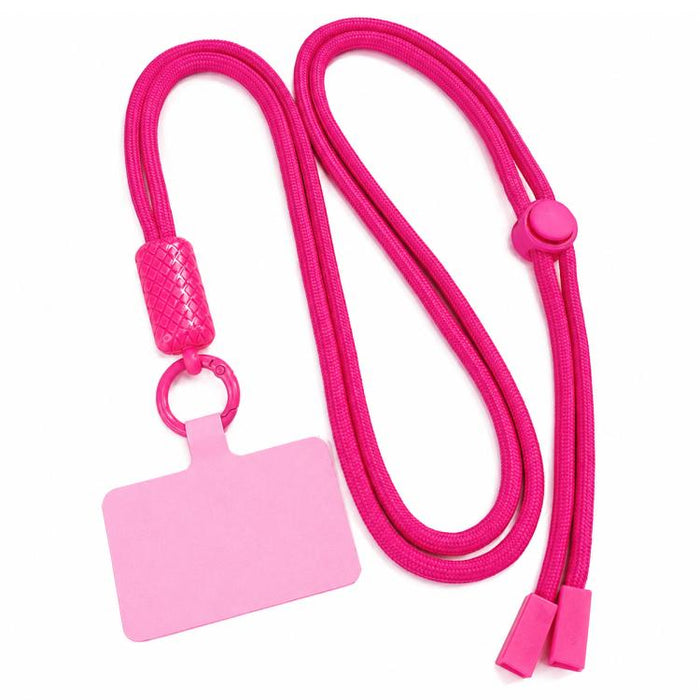 Cordón para teléfono ajustable y giratorio 360 grados con correa para el cuello de nailon y almohadilla de sujeción, unisex.