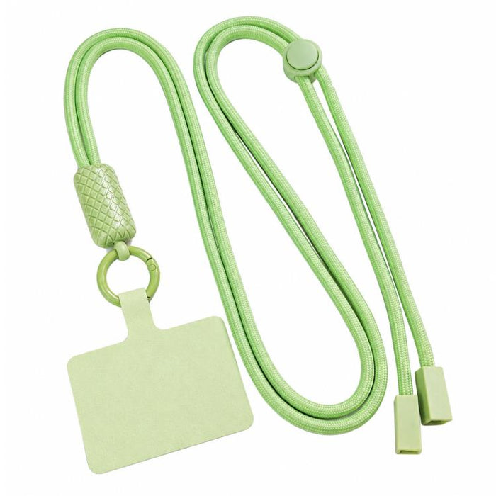 Cordón para teléfono ajustable y giratorio 360 grados con correa para el cuello de nailon y almohadilla de sujeción, unisex.