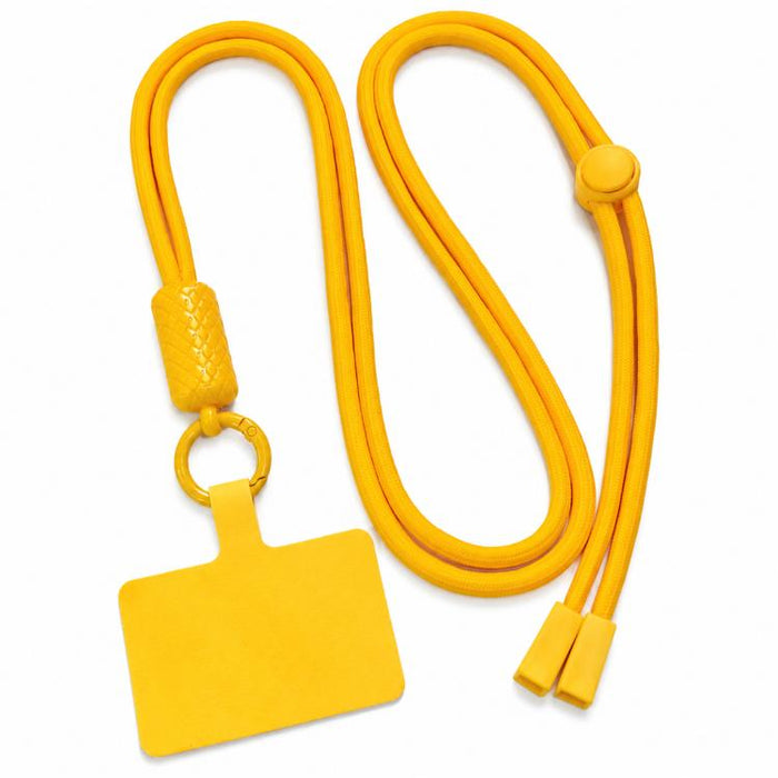 Cordón para teléfono ajustable y giratorio 360 grados con correa para el cuello de nailon y almohadilla de sujeción, unisex.