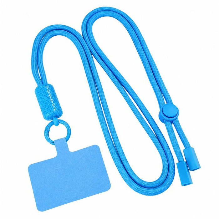 Cordón para teléfono ajustable y giratorio 360 grados con correa para el cuello de nailon y almohadilla de sujeción, unisex.