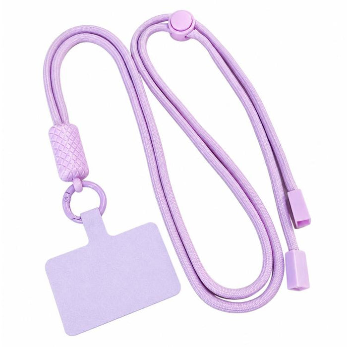 Cordón para teléfono ajustable y giratorio 360 grados con correa para el cuello de nailon y almohadilla de sujeción, unisex.