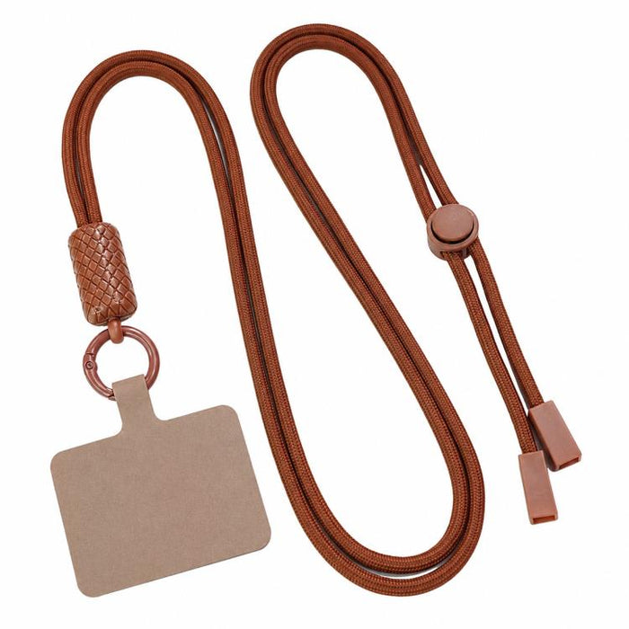 Cordón para teléfono ajustable y giratorio 360 grados con correa para el cuello de nailon y almohadilla de sujeción, unisex.