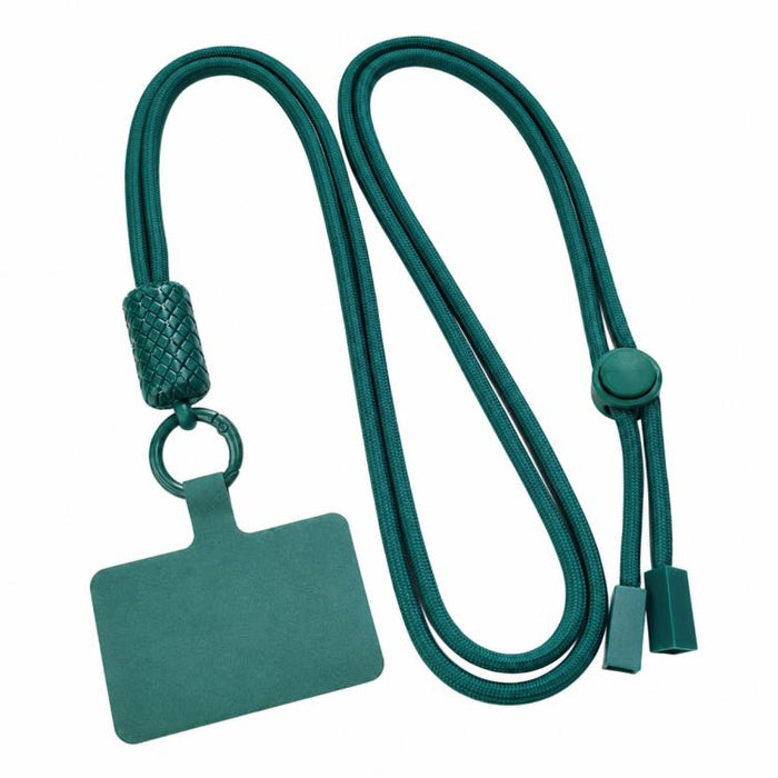 Cordón para teléfono ajustable y giratorio 360 grados con correa para el cuello de nailon y almohadilla de sujeción, unisex.
