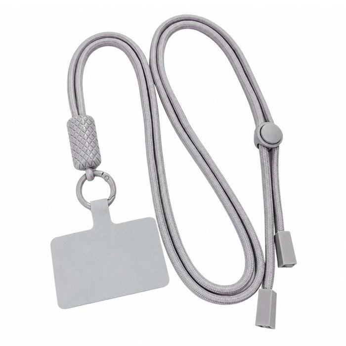 Cordón para teléfono ajustable y giratorio 360 grados con correa para el cuello de nailon y almohadilla de sujeción, unisex.