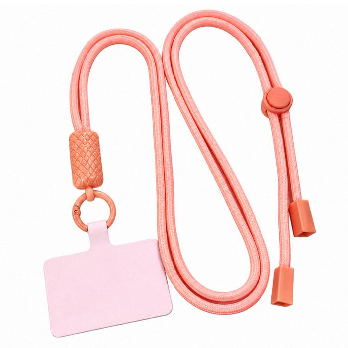 Cordón para teléfono ajustable y giratorio 360 grados con correa para el cuello de nailon y almohadilla de sujeción, unisex.