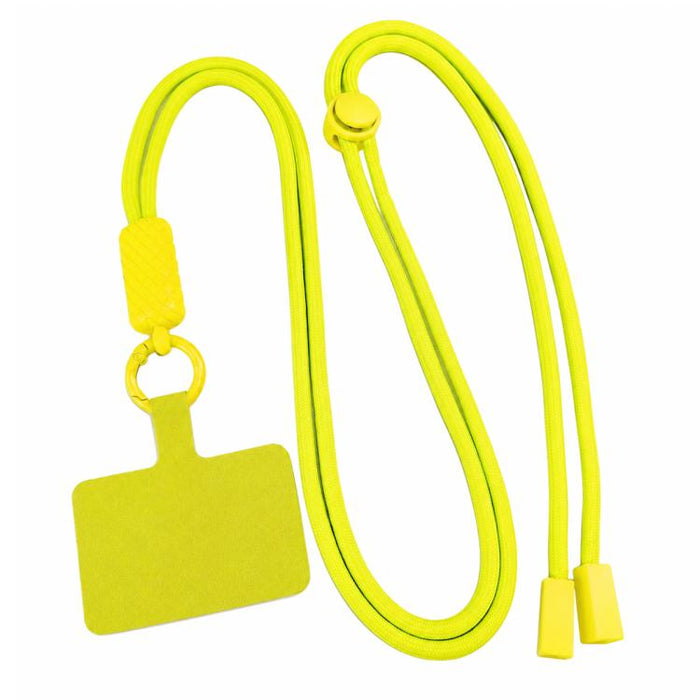 Cordón para teléfono ajustable y giratorio 360 grados con correa para el cuello de nailon y almohadilla de sujeción, unisex.