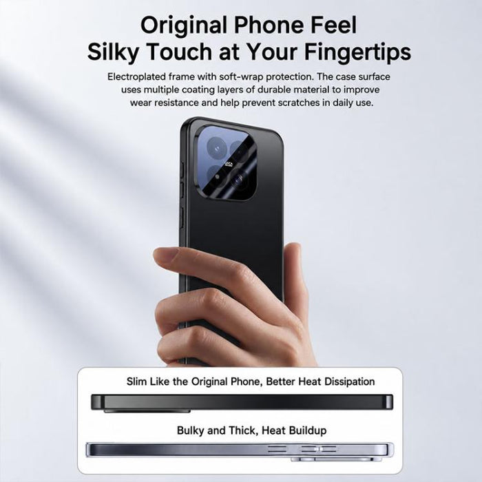 Funda para teléfono de acrílico AG con acabado esmerilado y galvanoplastia, For Xiaomi 17 Max 5G