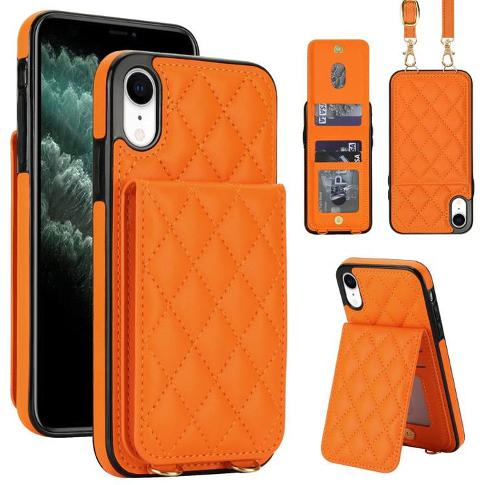 Funda para teléfono con tarjetero y bloqueo RFID de diseño romboidal cruzado, For iPhone 11, For iPhone 11 Pro, For iPhone X / XS, For iPhone XR, For iPhone XS Max, For iPhone 8 Plus / 7 Plus