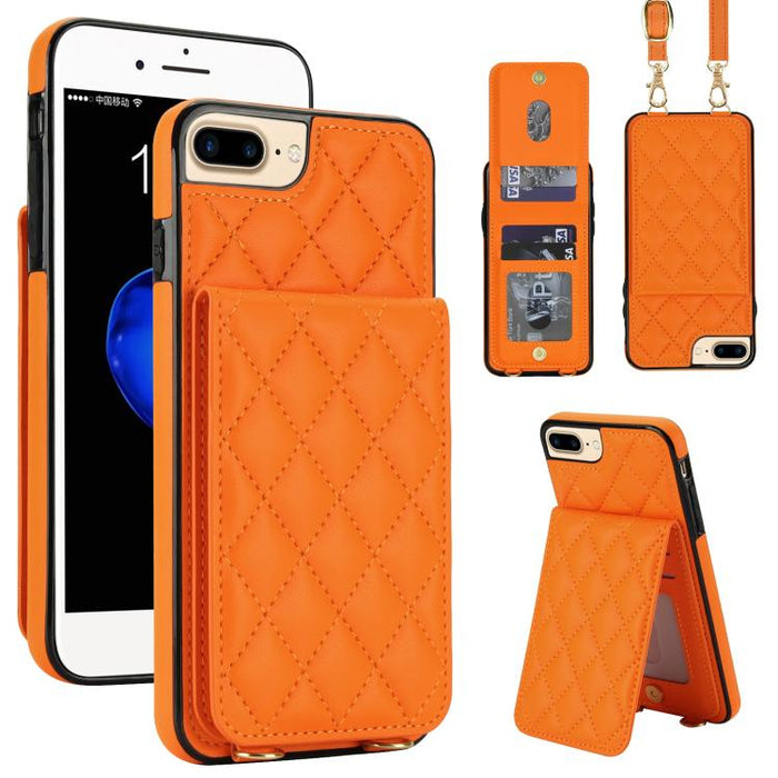 Funda para teléfono con tarjetero y bloqueo RFID de diseño romboidal cruzado, For iPhone 15, For iPhone 14 / 13, For iPhone 14 Pro, For iPhone 14 Pro Max, For iPhone SE 2022 / SE 2020 / 8 / 7, For iPhone 13 Pro Max, For iPhone 13 Pro, For iPhone 13 min...