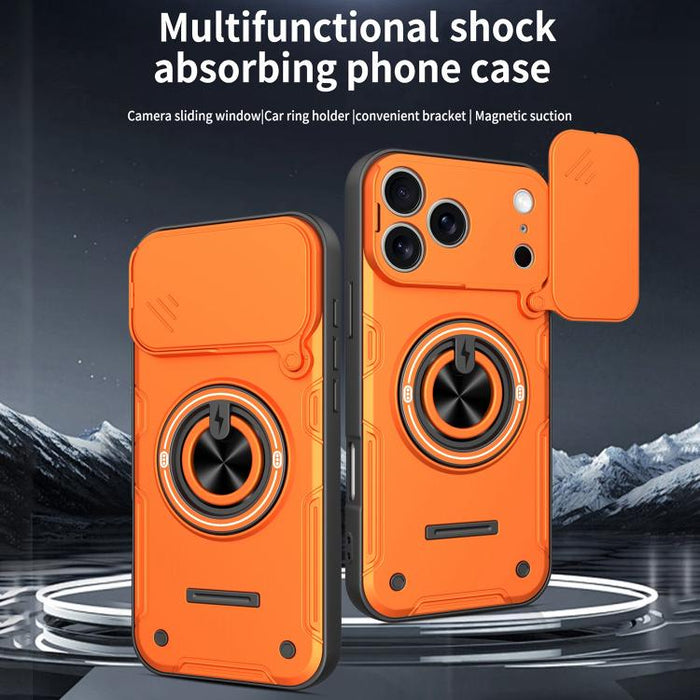 Funda para teléfono multifuncional Camshield con soporte deslizante para anillo, For iPhone 17 Pro Max, For iPhone 17 Pro, For iPhone 17, For iPhone 16 Pro Max, For iPhone 16 Pro, For iPhone 16