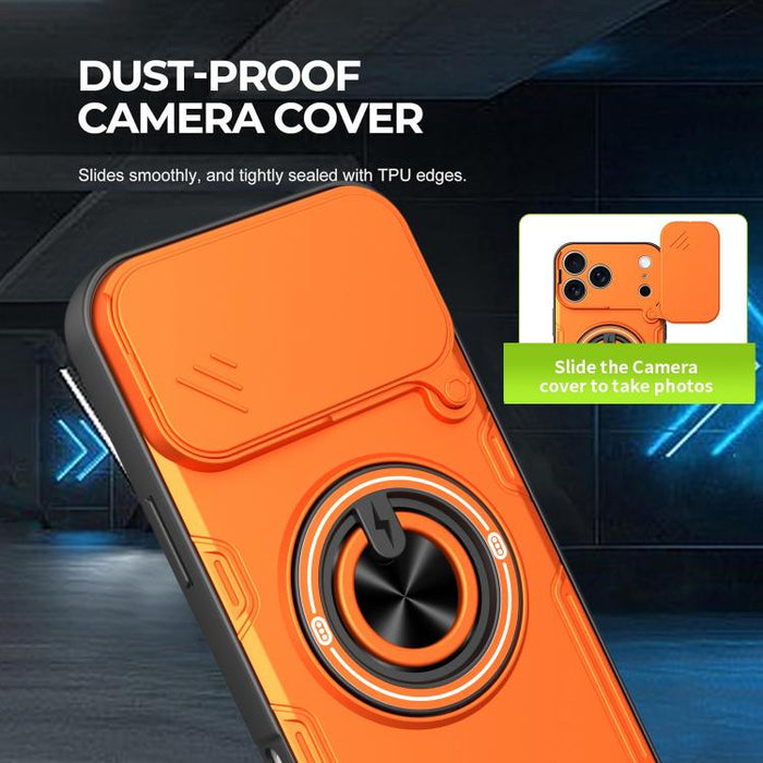 Funda para teléfono multifuncional Camshield con soporte deslizante para anillo, For iPhone 17 Pro Max, For iPhone 17 Pro, For iPhone 17, For iPhone 16 Pro Max, For iPhone 16 Pro, For iPhone 16