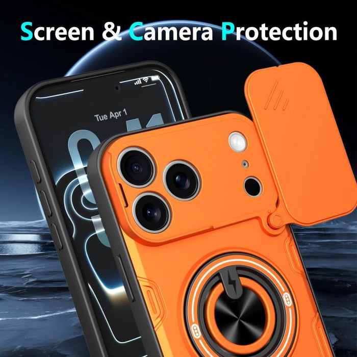 Funda para teléfono multifuncional Camshield con soporte deslizante para anillo, For iPhone 17 Pro Max, For iPhone 17 Pro, For iPhone 17, For iPhone 16 Pro Max, For iPhone 16 Pro, For iPhone 16