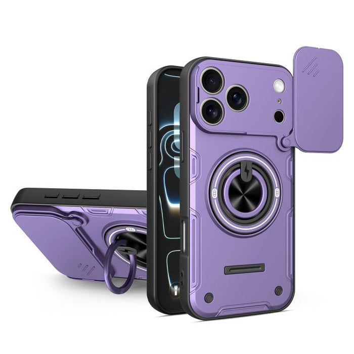 Funda para teléfono multifuncional Camshield con soporte deslizante para anillo, For iPhone 17 Pro Max, For iPhone 17 Pro, For iPhone 17, For iPhone 16 Pro Max, For iPhone 16 Pro, For iPhone 16