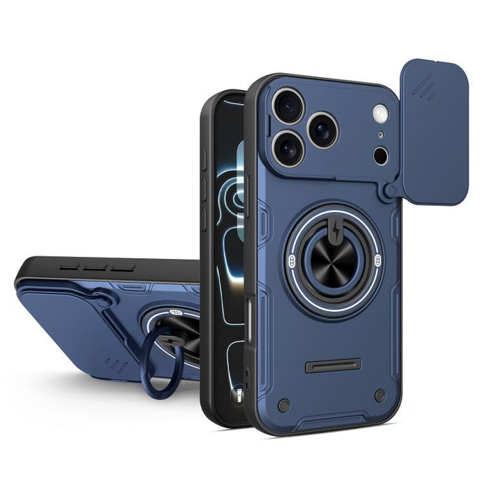 Funda para teléfono multifuncional Camshield con soporte deslizante para anillo, For iPhone 17 Pro Max, For iPhone 17 Pro, For iPhone 17, For iPhone 16 Pro Max, For iPhone 16 Pro, For iPhone 16