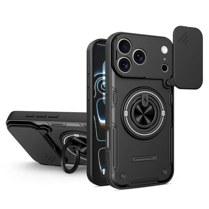 Funda para teléfono multifuncional Camshield con soporte deslizante para anillo, For iPhone 17 Pro Max, For iPhone 17 Pro, For iPhone 17, For iPhone 16 Pro Max, For iPhone 16 Pro, For iPhone 16