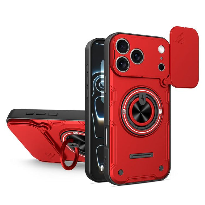 Funda para teléfono multifuncional Camshield con soporte deslizante para anillo, For iPhone 17 Pro Max, For iPhone 17 Pro, For iPhone 17, For iPhone 16 Pro Max, For iPhone 16 Pro, For iPhone 16