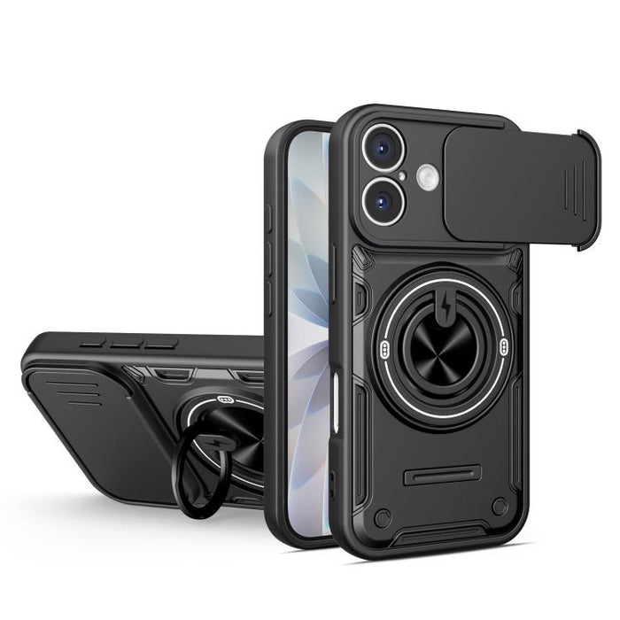 Funda para teléfono multifuncional Camshield con soporte deslizante para anillo, For iPhone 17 Pro Max, For iPhone 17 Pro, For iPhone 17, For iPhone 16 Pro Max, For iPhone 16 Pro, For iPhone 16