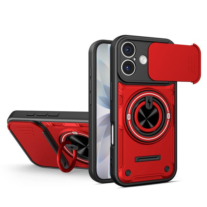 Funda para teléfono multifuncional Camshield con soporte deslizante para anillo, For iPhone 17 Pro Max, For iPhone 17 Pro, For iPhone 17, For iPhone 16 Pro Max, For iPhone 16 Pro, For iPhone 16
