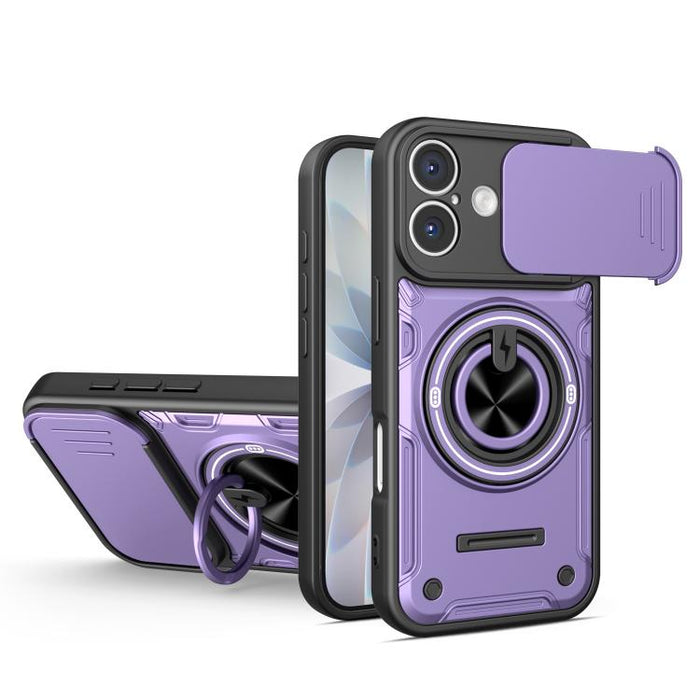 Funda para teléfono multifuncional Camshield con soporte deslizante para anillo, For iPhone 17 Pro Max, For iPhone 17 Pro, For iPhone 17, For iPhone 16 Pro Max, For iPhone 16 Pro, For iPhone 16