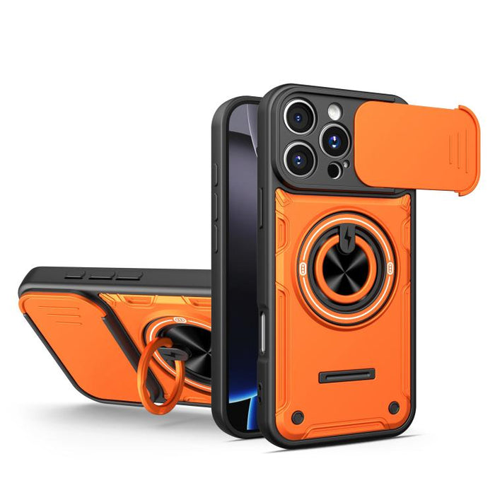 Funda para teléfono multifuncional Camshield con soporte deslizante para anillo, For iPhone 17 Pro Max, For iPhone 17 Pro, For iPhone 17, For iPhone 16 Pro Max, For iPhone 16 Pro, For iPhone 16