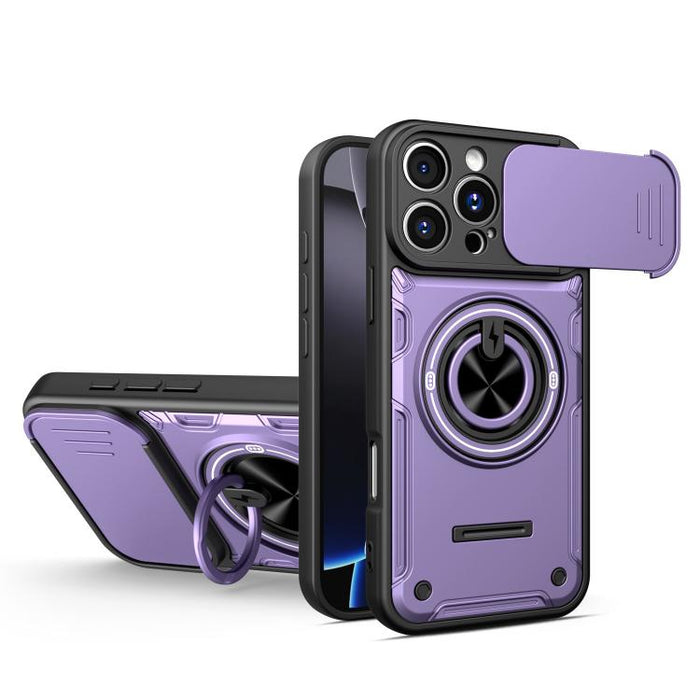 Funda para teléfono multifuncional Camshield con soporte deslizante para anillo, For iPhone 17 Pro Max, For iPhone 17 Pro, For iPhone 17, For iPhone 16 Pro Max, For iPhone 16 Pro, For iPhone 16
