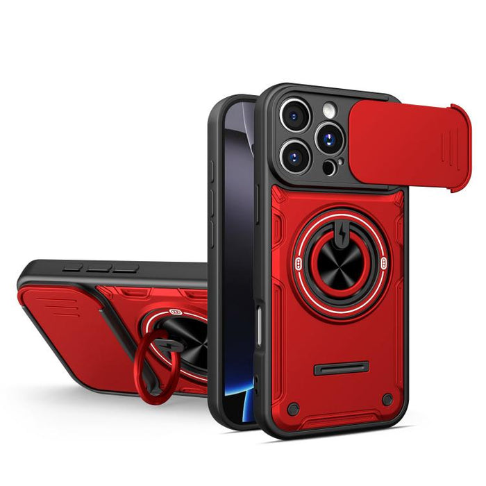 Funda para teléfono multifuncional Camshield con soporte deslizante para anillo, For iPhone 17 Pro Max, For iPhone 17 Pro, For iPhone 17, For iPhone 16 Pro Max, For iPhone 16 Pro, For iPhone 16