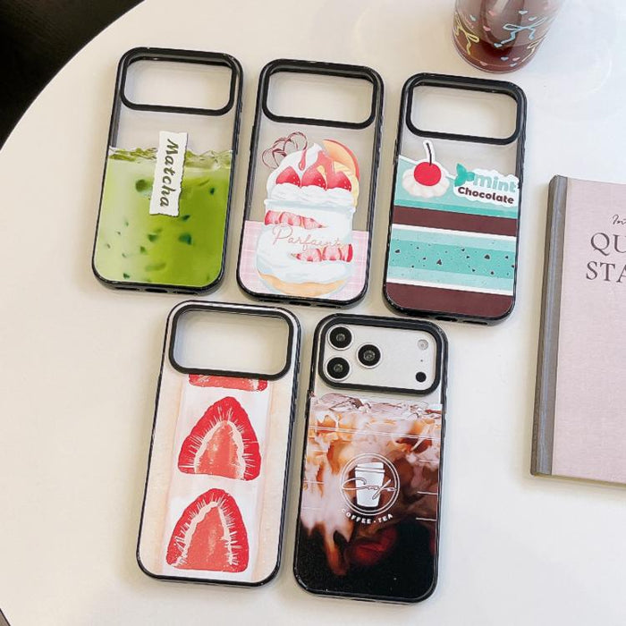 Funda de teléfono de TPU acrílica con estampado de pastel de matcha latte, For iPhone 12, For iPhone 12 Pro Max, For iPhone 12 Pro, For iPhone 11