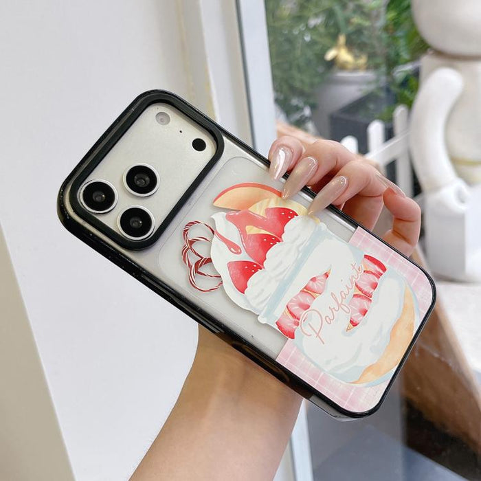 Funda magnética de TPU acrílica para teléfono con diseño de pastel de matcha latte, For iPhone 12, For iPhone 12 Pro Max, For iPhone 12 Pro, For iPhone 11