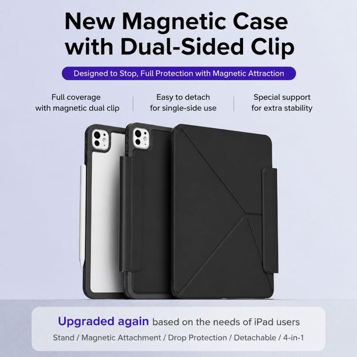 Funda de cuero para tablet inteligente XDcase con marco desmontable, cierre magnético de doble cara y soporte para lápiz., For iPad Air 11 2026/2025/2024, For iPad 2025 / 2022, For iPad mini 2024 / 2021, For iPad Pro 11 2022/2021/2020/2018             ...