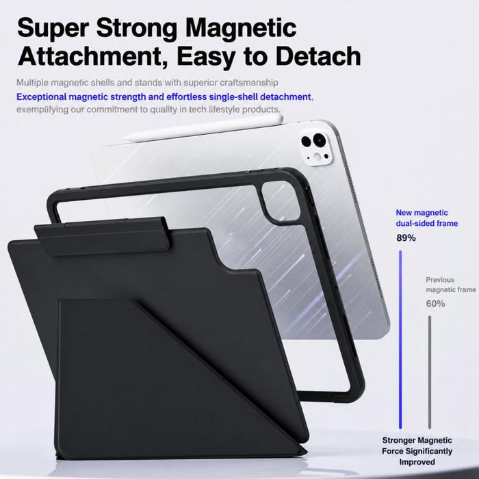 Funda de cuero para tablet inteligente XDcase con marco desmontable, cierre magnético de doble cara y soporte para lápiz., For iPad Air 11 2026/2025/2024, For iPad 2025 / 2022, For iPad mini 2024 / 2021, For iPad Pro 11 2022/2021/2020/2018             ...