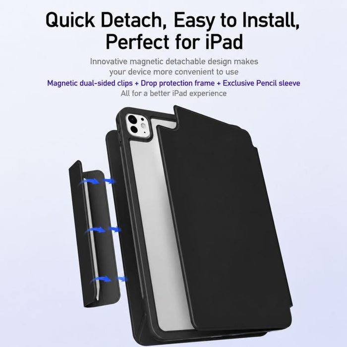 Funda de cuero para tablet inteligente XDcase con marco desmontable, cierre magnético de doble cara y soporte para lápiz., For iPad Air 11 2026/2025/2024, For iPad 2025 / 2022, For iPad mini 2024 / 2021, For iPad Pro 11 2022/2021/2020/2018             ...
