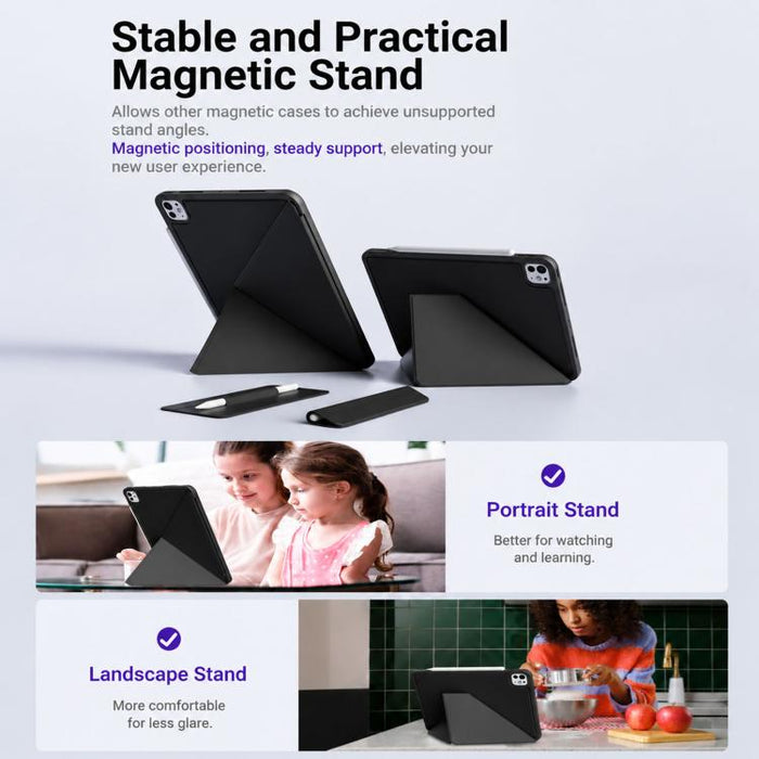 Funda de cuero para tablet inteligente XDcase con marco desmontable, cierre magnético de doble cara y soporte para lápiz., For iPad Air 11 2026/2025/2024, For iPad 2025 / 2022, For iPad mini 2024 / 2021, For iPad Pro 11 2022/2021/2020/2018             ...