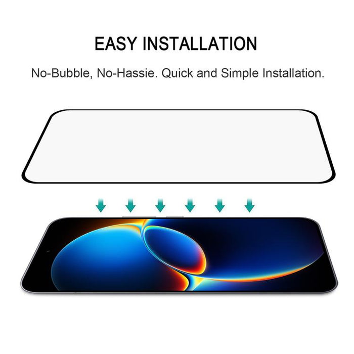 Lámina de vidrio templado con impresión serigráfica de pantalla completa de aluminio de 0,18 mm de altura, compatible con desbloqueo por huella dactilar., For Redmi K90 Ultra 5G, For Redmi K100 Pro 5G
