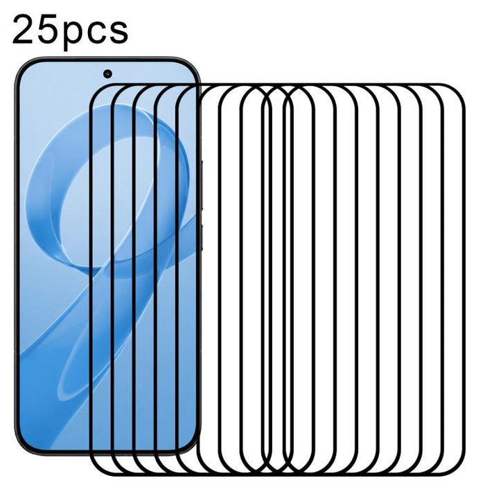 25 láminas de vidrio templado de aluminio de 0,18 mm de altura con impresión serigráfica a pantalla completa, compatibles con desbloqueo por huella dactilar., For Redmi K90 Ultra 5G, For Redmi K100 Pro 5G