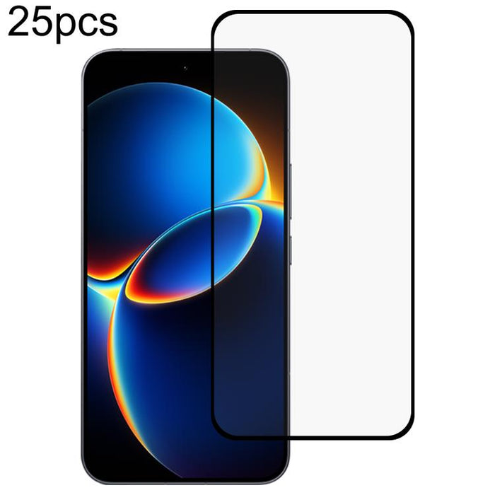 25 láminas de vidrio templado de aluminio de 0,18 mm de altura con impresión serigráfica a pantalla completa, compatibles con desbloqueo por huella dactilar., For Redmi K90 Ultra 5G, For Redmi K100 Pro 5G