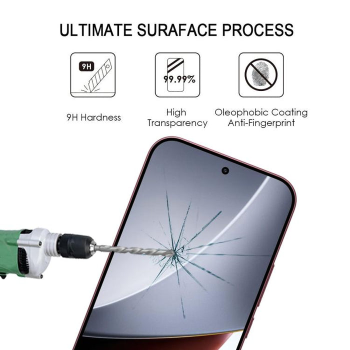 25 láminas de vidrio templado de aluminio de 0,18 mm de altura con impresión serigráfica a pantalla completa, compatibles con desbloqueo por huella dactilar., For Redmi K90 Ultra 5G, For Redmi K100 Pro 5G