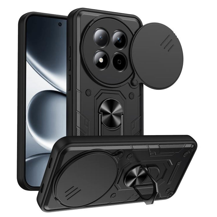 Funda para teléfono Nanshan Armor con soporte deslizante para anillo Camshield, For Redmi A7 Pro 4G / 5G 171mm, For Redmi Note 15 Pro+ 5G Global 163.3mm, For Redmi Note 15 4G / 5G Global 164mm, For Redmi K90 Pro Max / Poco F8 Ultra                     ...