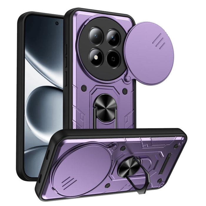 Funda para teléfono Nanshan Armor con soporte deslizante para anillo Camshield, For Redmi A7 Pro 4G / 5G 171mm, For Redmi Note 15 Pro+ 5G Global 163.3mm, For Redmi Note 15 4G / 5G Global 164mm, For Redmi K90 Pro Max / Poco F8 Ultra                     ...