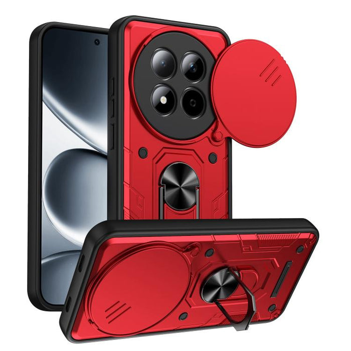Funda para teléfono Nanshan Armor con soporte deslizante para anillo Camshield, For Redmi A7 Pro 4G / 5G 171mm, For Redmi Note 15 Pro+ 5G Global 163.3mm, For Redmi Note 15 4G / 5G Global 164mm, For Redmi K90 Pro Max / Poco F8 Ultra                     ...