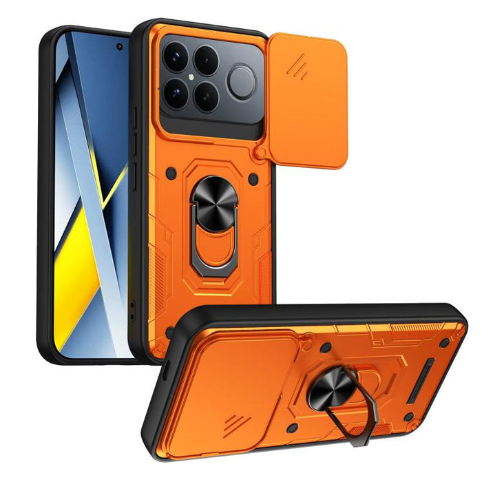 Funda para teléfono Nanshan Armor con soporte deslizante para anillo Camshield, For Redmi A7 Pro 4G / 5G 171mm, For Redmi Note 15 Pro+ 5G Global 163.3mm, For Redmi Note 15 4G / 5G Global 164mm, For Redmi K90 Pro Max / Poco F8 Ultra                     ...