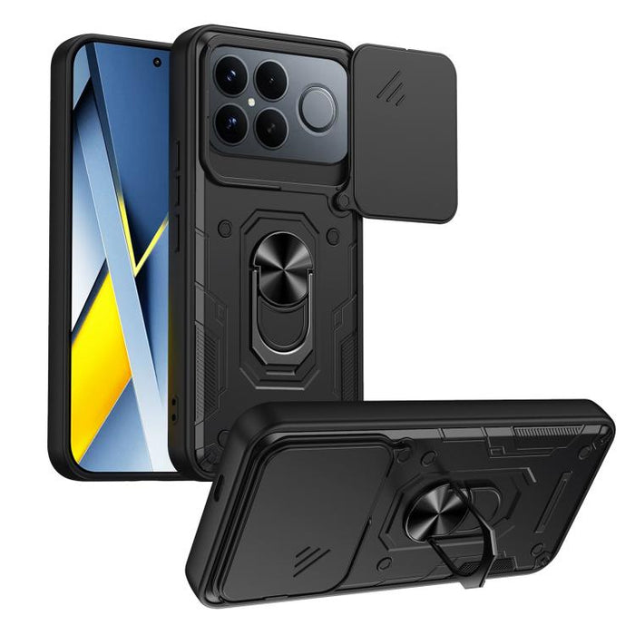 Funda para teléfono Nanshan Armor con soporte deslizante para anillo Camshield, For Redmi A7 Pro 4G / 5G 171mm, For Redmi Note 15 Pro+ 5G Global 163.3mm, For Redmi Note 15 4G / 5G Global 164mm, For Redmi K90 Pro Max / Poco F8 Ultra                     ...