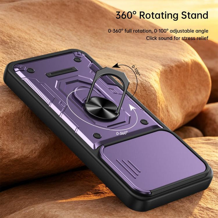 Funda para teléfono Nanshan Armor con soporte deslizante para anillo Camshield, For Redmi A7 Pro 4G / 5G 171mm, For Redmi Note 15 Pro+ 5G Global 163.3mm, For Redmi Note 15 4G / 5G Global 164mm, For Redmi K90 Pro Max / Poco F8 Ultra                     ...