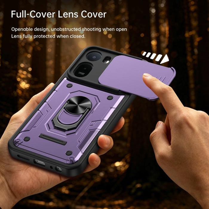 Funda para teléfono Nanshan Armor con soporte deslizante para anillo Camshield, For Redmi A7 Pro 4G / 5G 171mm, For Redmi Note 15 Pro+ 5G Global 163.3mm, For Redmi Note 15 4G / 5G Global 164mm, For Redmi K90 Pro Max / Poco F8 Ultra                     ...