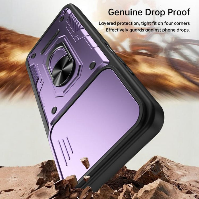 Funda para teléfono Nanshan Armor con soporte deslizante para anillo Camshield, For Redmi A7 Pro 4G / 5G 171mm, For Redmi Note 15 Pro+ 5G Global 163.3mm, For Redmi Note 15 4G / 5G Global 164mm, For Redmi K90 Pro Max / Poco F8 Ultra                     ...