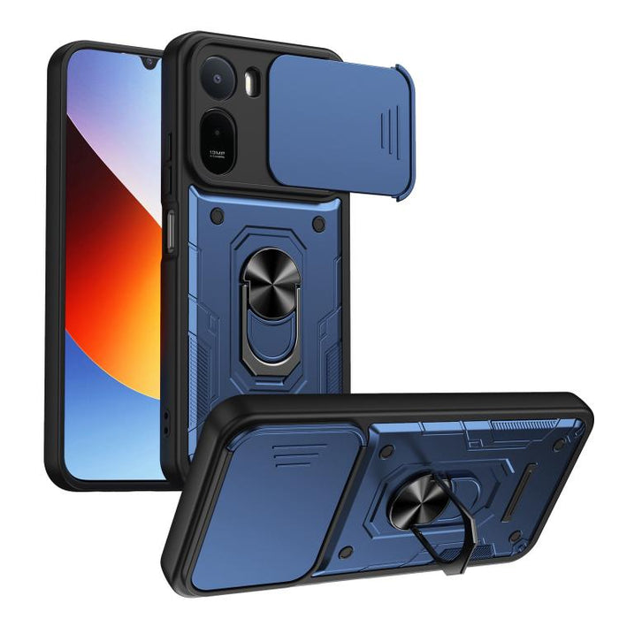 Funda para teléfono Nanshan Armor con soporte deslizante para anillo Camshield, For Redmi A7 Pro 4G / 5G 171mm, For Redmi Note 15 Pro+ 5G Global 163.3mm, For Redmi Note 15 4G / 5G Global 164mm, For Redmi K90 Pro Max / Poco F8 Ultra                     ...