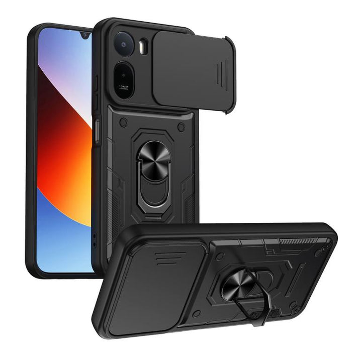 Funda para teléfono Nanshan Armor con soporte deslizante para anillo Camshield, For Redmi A7 Pro 4G / 5G 171mm, For Redmi Note 15 Pro+ 5G Global 163.3mm, For Redmi Note 15 4G / 5G Global 164mm, For Redmi K90 Pro Max / Poco F8 Ultra                     ...