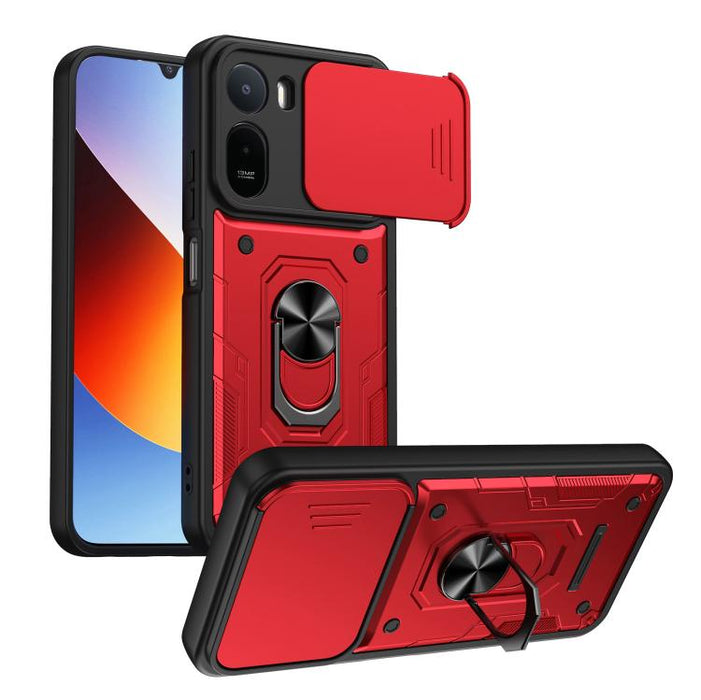 Funda para teléfono Nanshan Armor con soporte deslizante para anillo Camshield, For Redmi A7 Pro 4G / 5G 171mm, For Redmi Note 15 Pro+ 5G Global 163.3mm, For Redmi Note 15 4G / 5G Global 164mm, For Redmi K90 Pro Max / Poco F8 Ultra                     ...