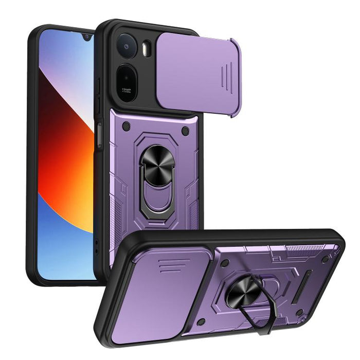 Funda para teléfono Nanshan Armor con soporte deslizante para anillo Camshield, For Redmi A7 Pro 4G / 5G 171mm, For Redmi Note 15 Pro+ 5G Global 163.3mm, For Redmi Note 15 4G / 5G Global 164mm, For Redmi K90 Pro Max / Poco F8 Ultra                     ...