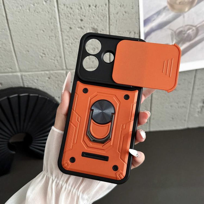 Funda para teléfono Nanshan Armor con soporte deslizante para anillo Camshield, For Redmi A7 Pro 4G / 5G 171mm, For Redmi Note 15 Pro+ 5G Global 163.3mm, For Redmi Note 15 4G / 5G Global 164mm, For Redmi K90 Pro Max / Poco F8 Ultra                     ...