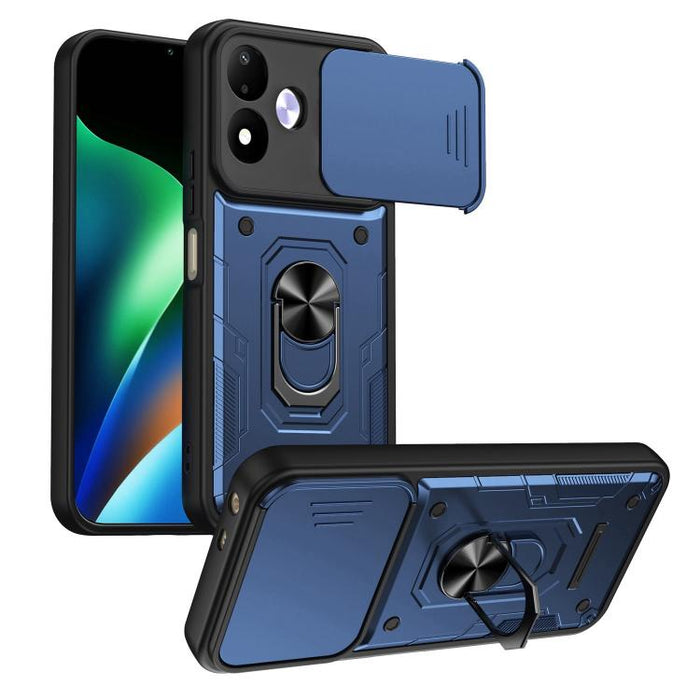 Funda para teléfono Nanshan Armor con soporte deslizante para anillo Camshield, For Redmi A7 Pro 4G / 5G 171mm, For Redmi Note 15 Pro+ 5G Global 163.3mm, For Redmi Note 15 4G / 5G Global 164mm, For Redmi K90 Pro Max / Poco F8 Ultra                     ...